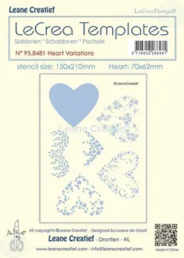 Leane Creatief Stencil Heart variations
