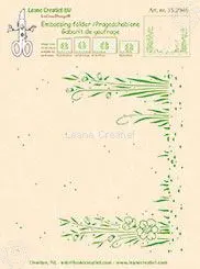 Leane Creatief Embossing Folder Background Garden
