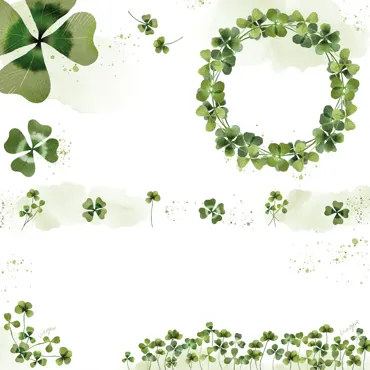 Charlie & Paulchen Design Cardstock Glück- Klee Ausschneidebogen