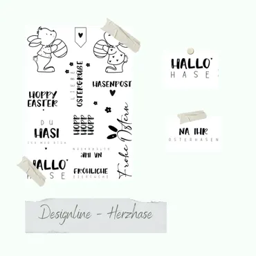 Creative-Depot Stempelset - Designline - Herzhase