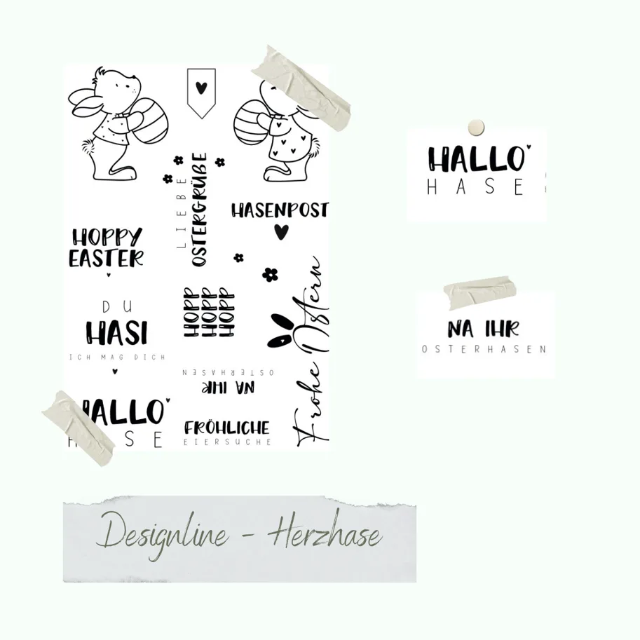 Creative-Depot Stempelset - Designline - Herzhase