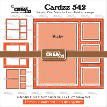 Crealies Cardzz Dies No.542 Frame & Inlays Vicky
