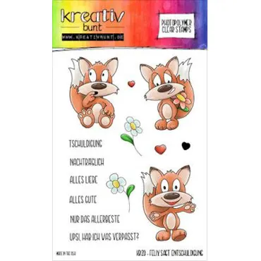 Kreativbunt Clear Stamps Felix sagt Entschuldigung
