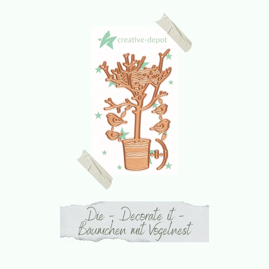 Creative-Depot Die - Decorate it - Bäumchen mit Vogelnest