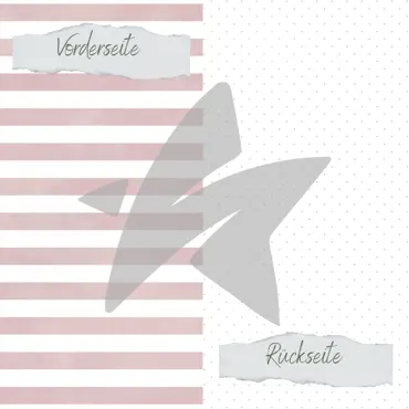 Creative-Depot Designpapier - Basic - Blush - Gepunktet + Breite Streifen - Doppelseitig bedruckt