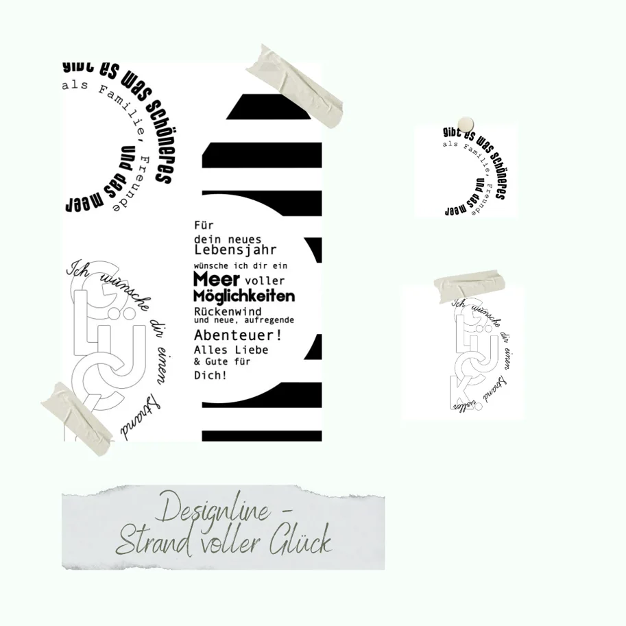 Creative-Depot Stempelset - Designline - Strand voller Glück