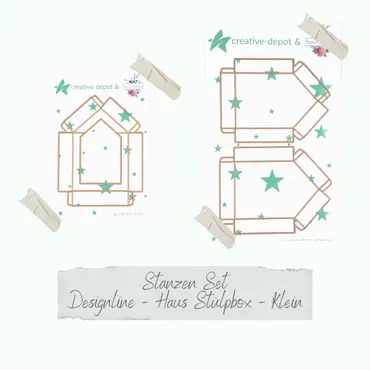 Creative-Depot Bundle - Designline - Haus Stülpbox - Klein - Stanzenset