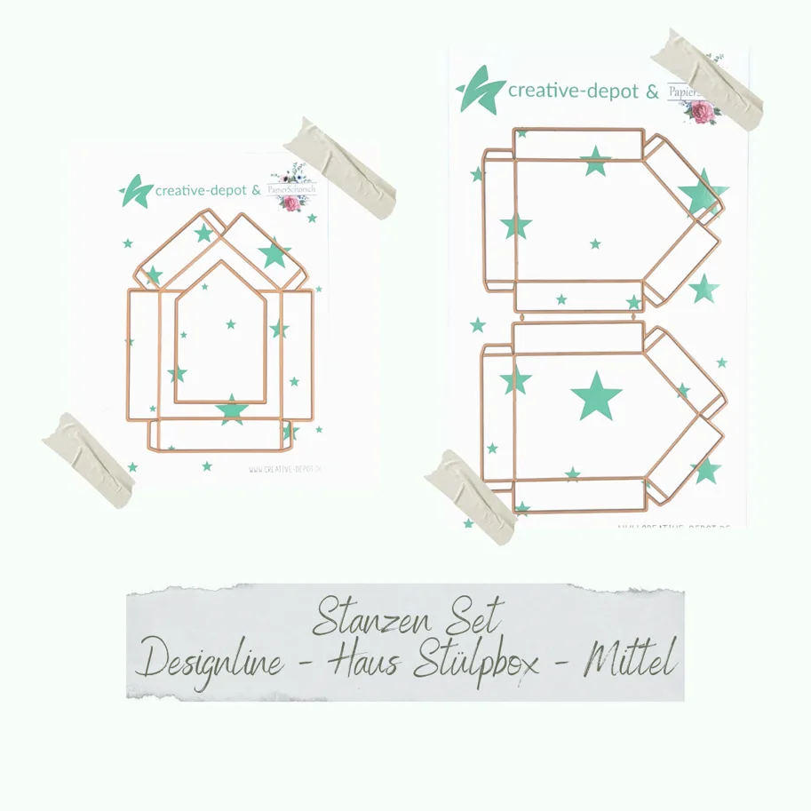 Creative-Depot Bundle - Designline - Haus Stülpbox - Mittel - Stanzen-Set