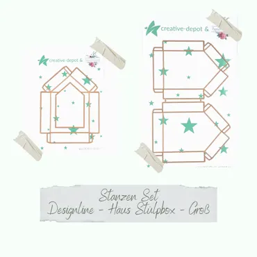 Creative-Depot Bundle - Designline - Haus Stülpbox - Groß - Stanzen