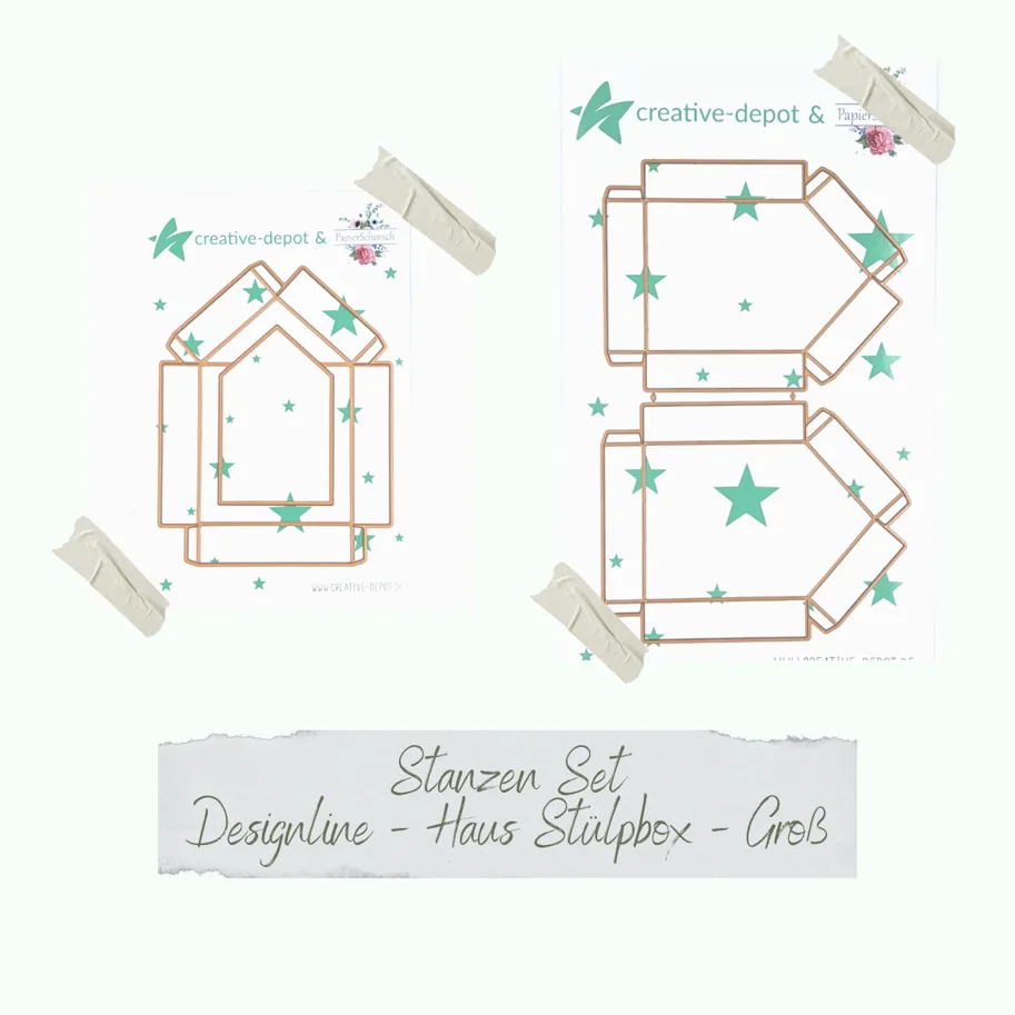 Creative-Depot Bundle - Designline - Haus Stülpbox - Groß - Stanzen