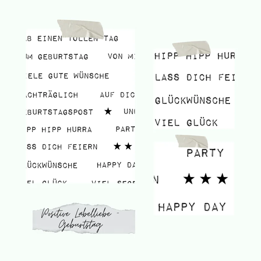 Creative-Depot Stempelset - Positive Labelliebe - Geburtstag