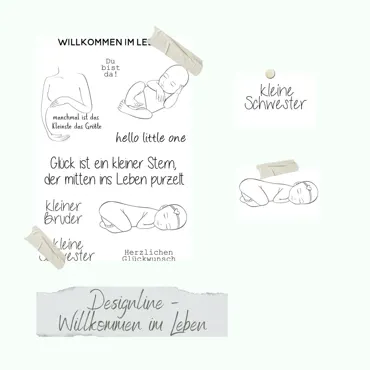 Creative-Depot Stempelset - Designline - Willkommen im Leben