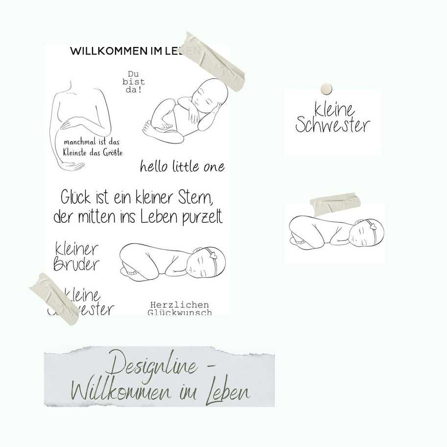Creative-Depot Stempelset - Designline - Willkommen im Leben
