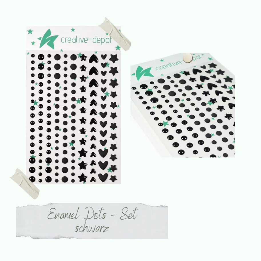 Creative-Depot Enamel Dots - Schwarz