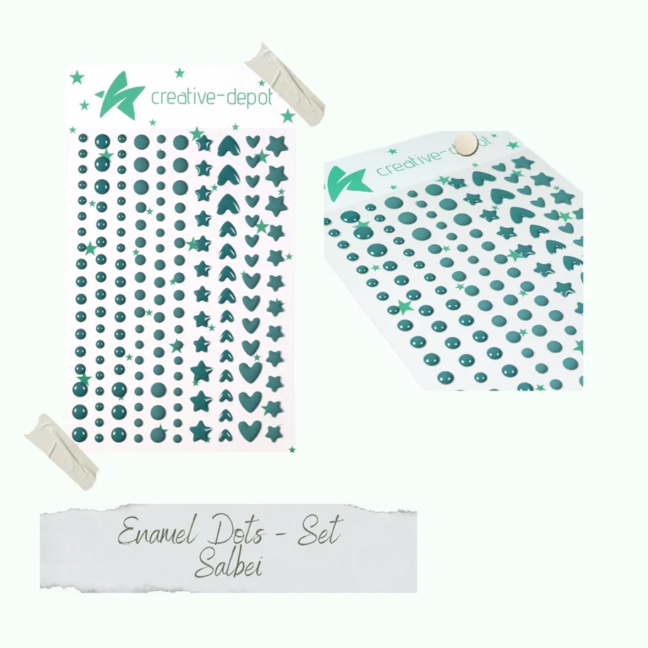 Creative-Depot Enamel Dots - Salbei