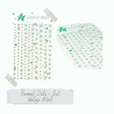Creative-Depot Enamel Dots - Vintage Mint