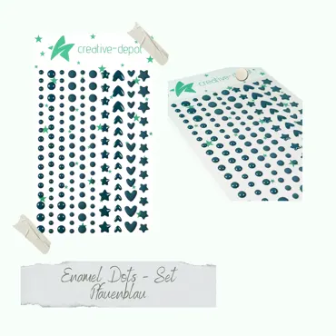 Creative-Depot Enamel Dots - Pfauenblau