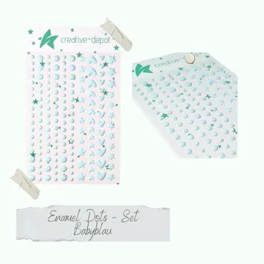 Creative-Depot Enamel Dots - Baby Blau