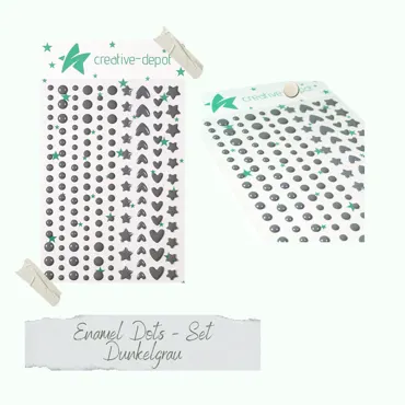 Creative-Depot Enamel Dots - Dunkelgrau
