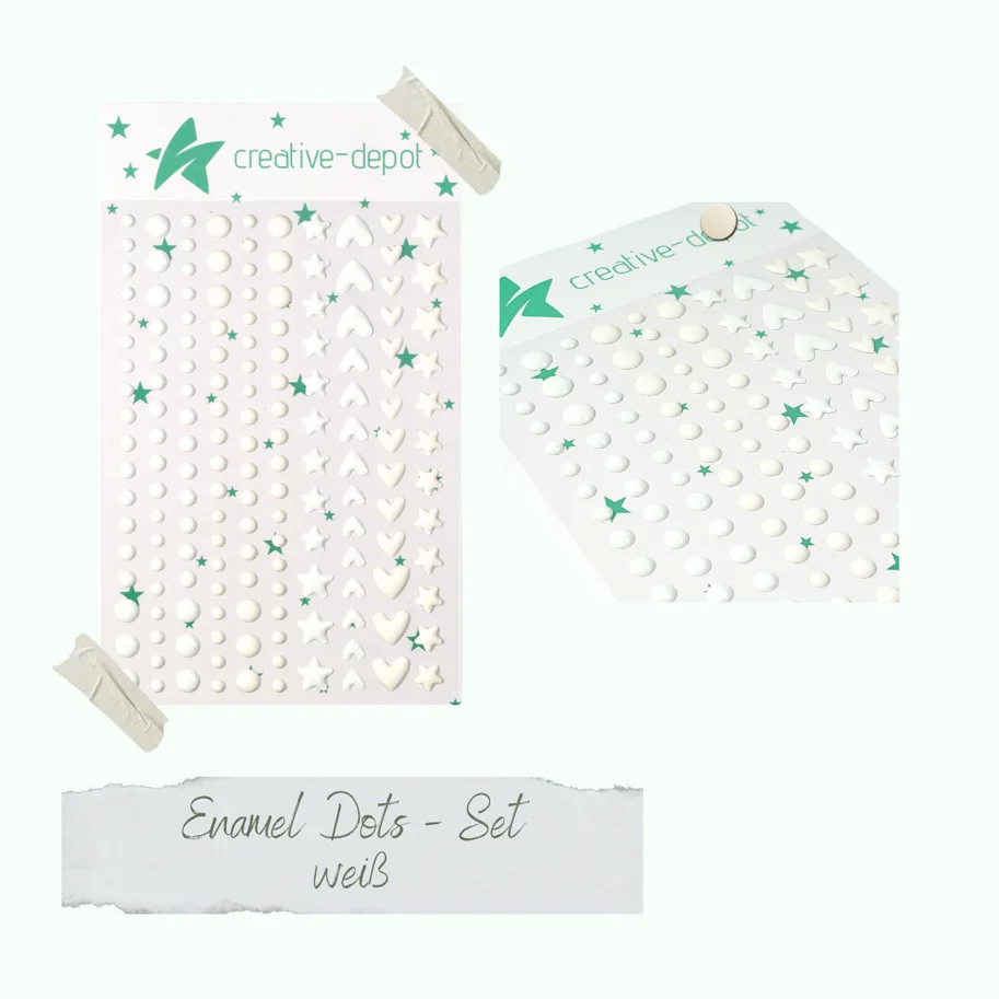 Creative-Depot Enamel Dots - Weiß 