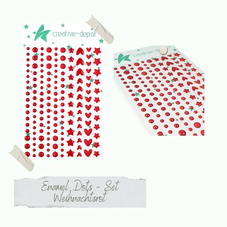 Creative-Depot Enamel Dots - Weihnachtsrot
