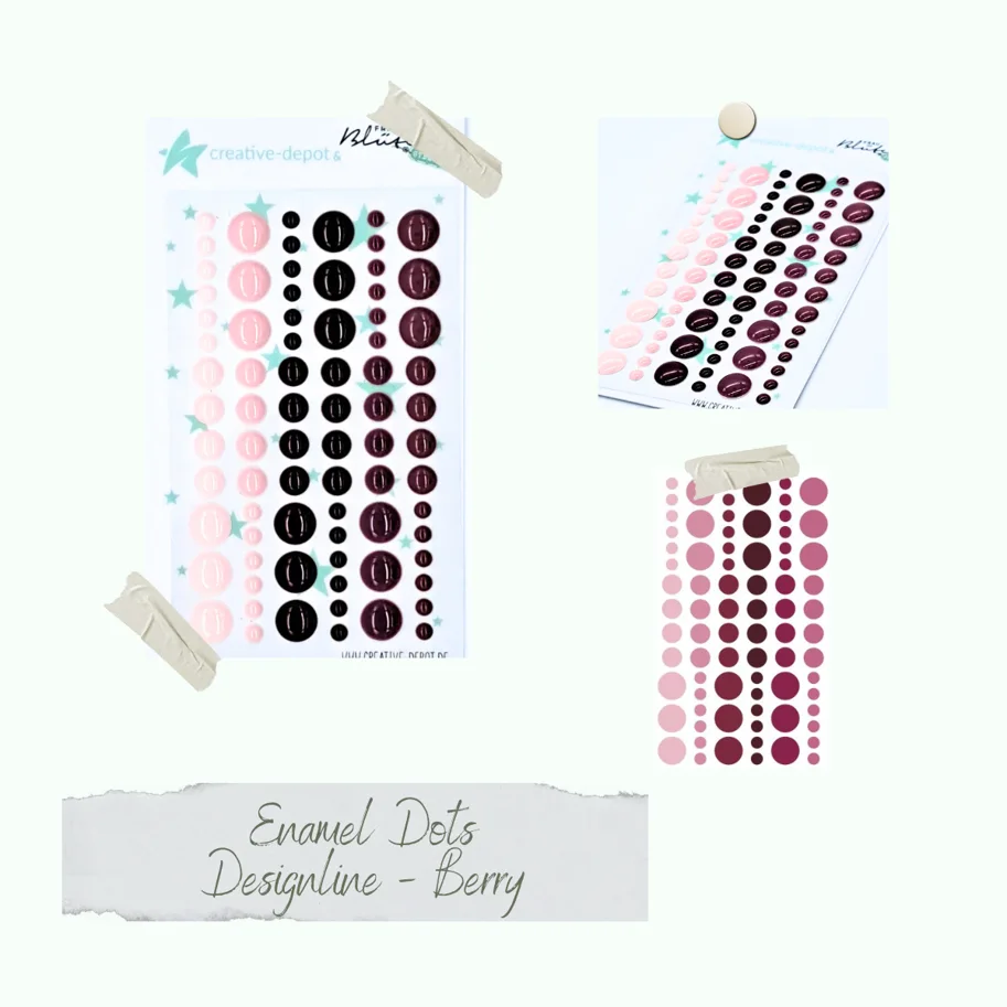 Creative-Depot Enamel Dots - Designline - Berry
