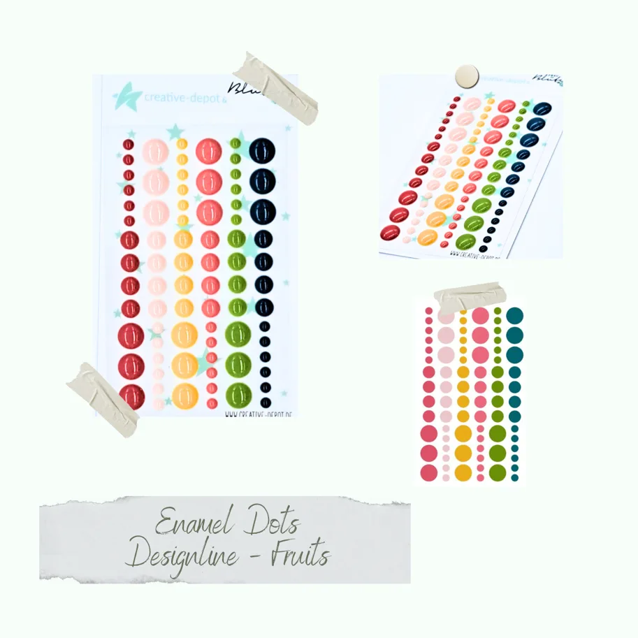 Creative-Depot Enamel Dots - Designline - Fruits