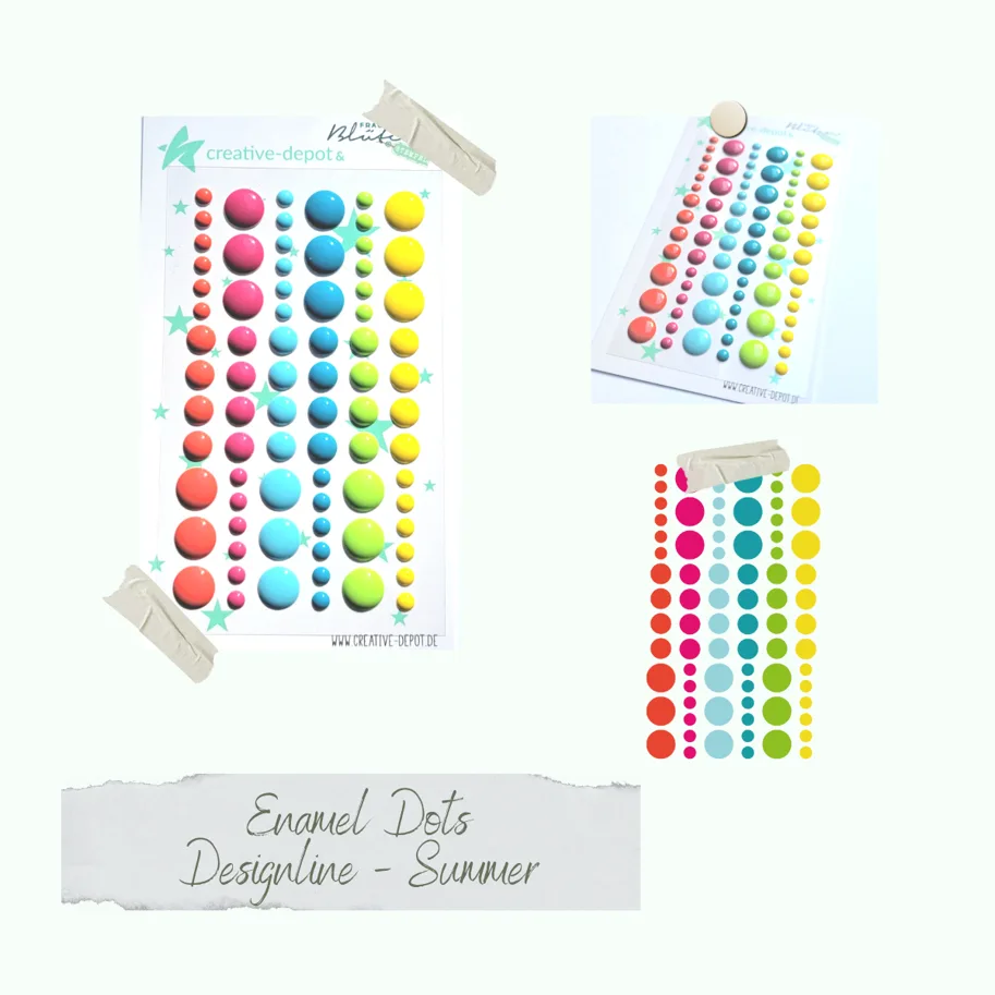 Creative-Depot Enamel Dots - Designline - Summer