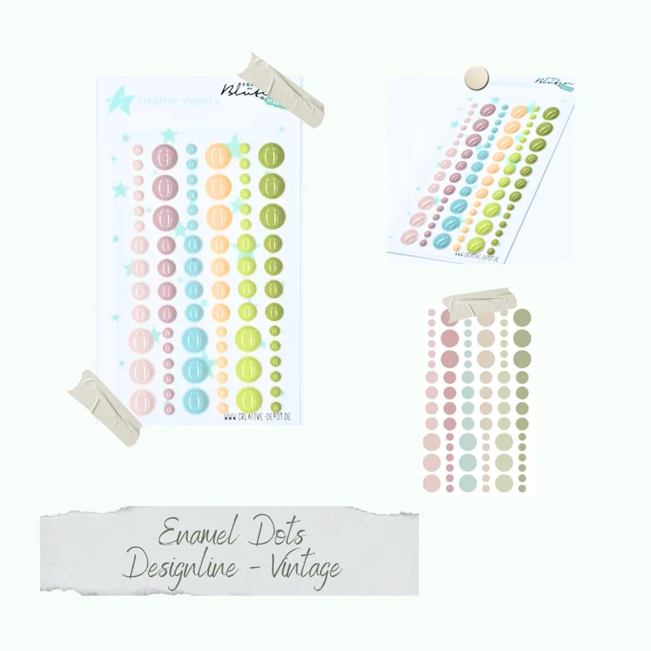 Creative-Depot Enamel Dots - Designline - Vintage