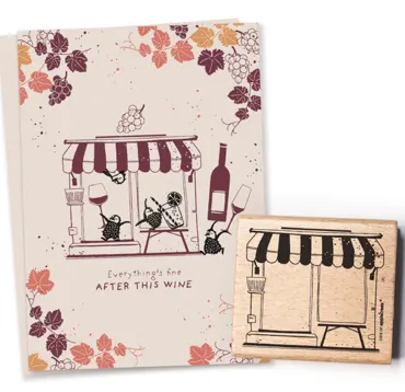 Cats on appletrees Stempel Haus 6 Outline