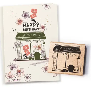 Cats on appletrees Stempel Haus 7 Outline