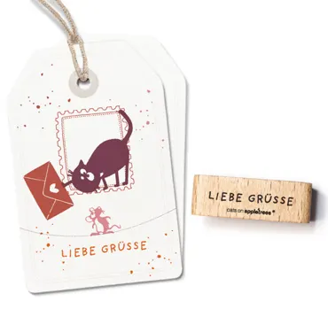 Cats on appletrees Stempel Liebe Grüße