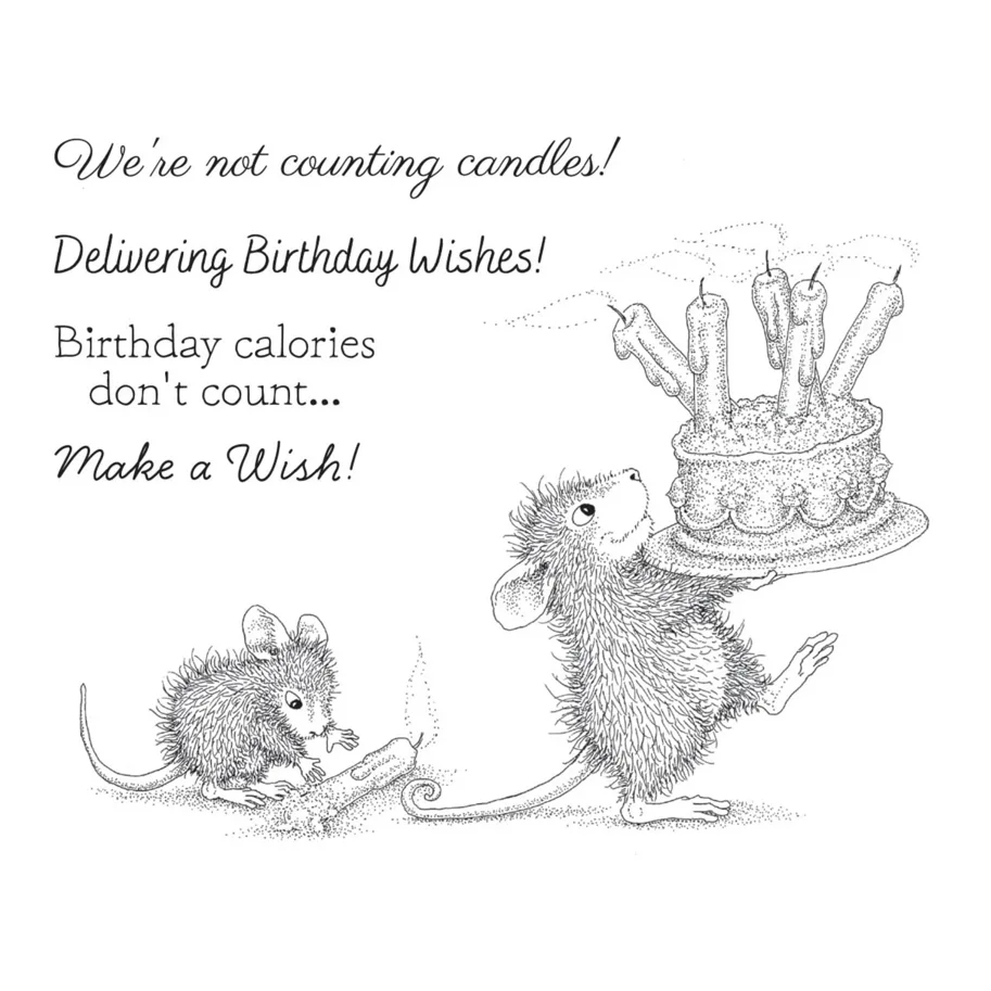 Spellbinders Birthday Wishes Cling Rubber Stamp