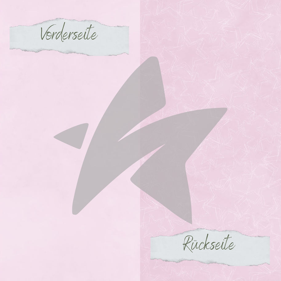 Creative-Depot Designpapier - Basic - Pastell Flieder - Doodle Sterne + Uni hell - Doppelseitig bedruckt