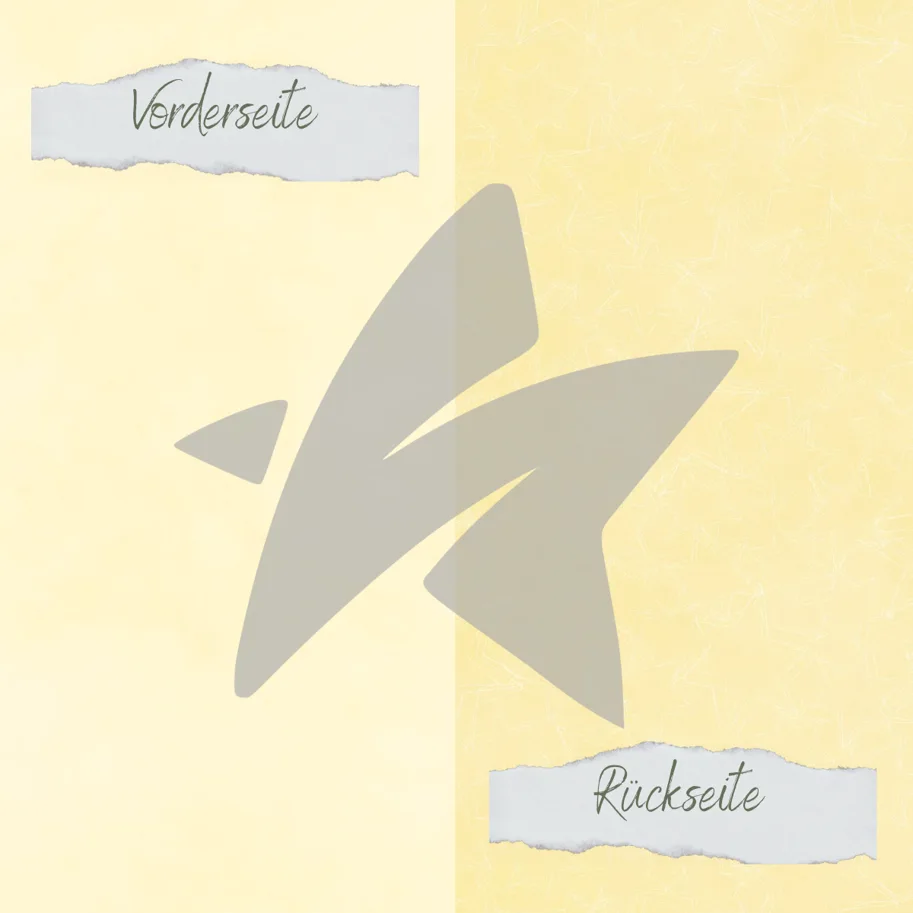 Creative-Depot Designpapier - Basic - Baby Gelb - Doodle Sterne + Uni hell - Doppelseitig bedruckt