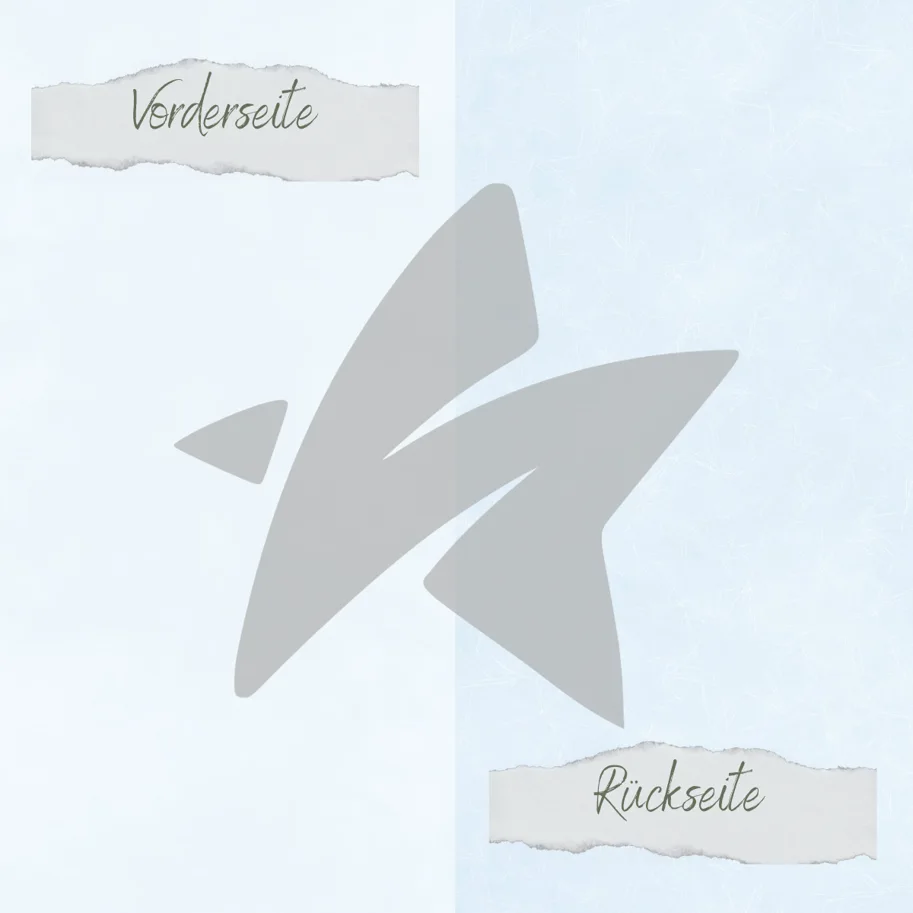 Creative-Depot Designpapier - Basic - Baby Blau - Doodle Sterne + Uni hell - Doppelseitig bedruckt
