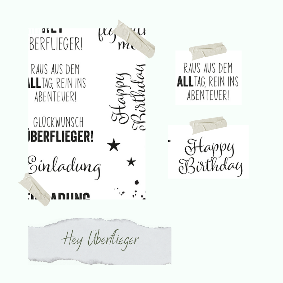 Creative-Depot Stempelset - Hey Überflieger