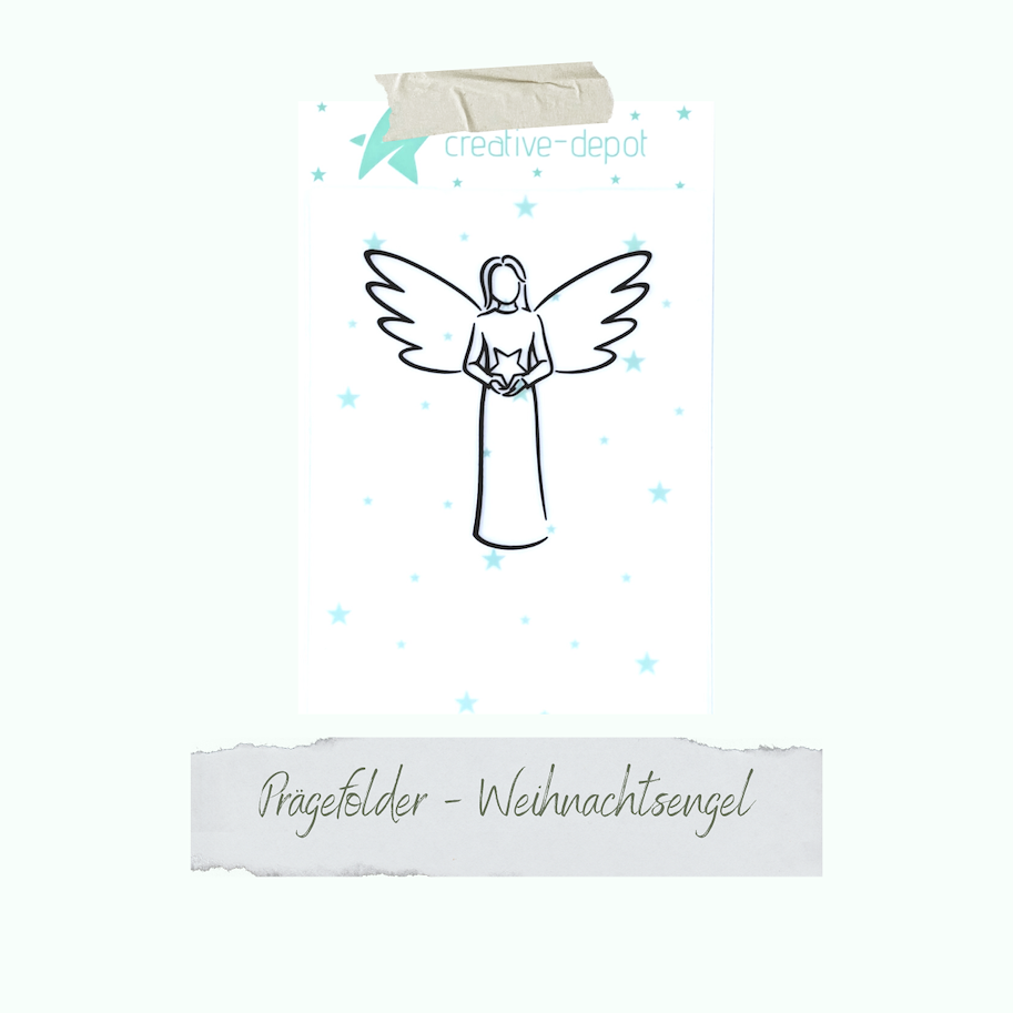 Creative-Depot Die - Prägefolder - Weihnachtsengel - 11 x 15,5 cm