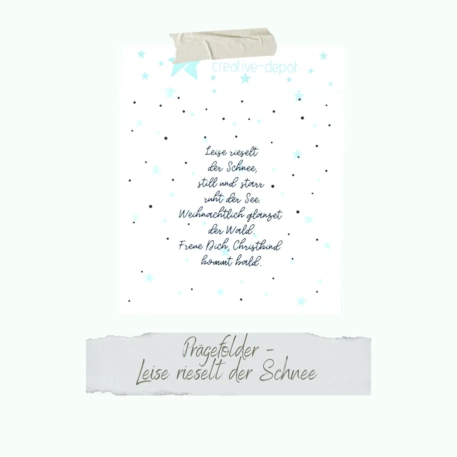 Creative-Depot Prägefolder - Leise rieselt der Schnee - 15 x 15 cm