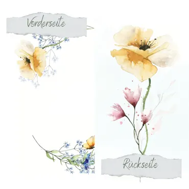 Creative-Depot Designpapier - Wiesenblumenkranz - Beidseitig bedruckt