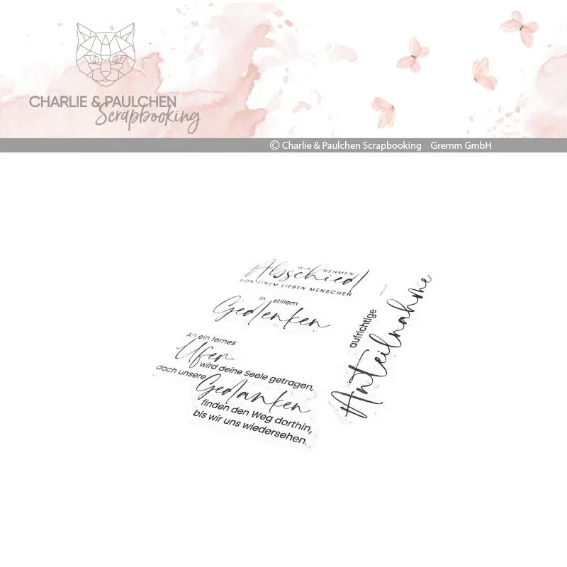 Charlie & Paulchen Stempelset Wir nehmen Abschied