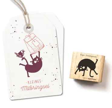 Cats on appletrees Stempel Friedegunde Yoga akrobatisch