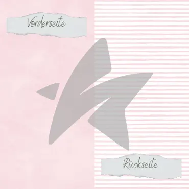 Creative-Depot Designpapier - Basic - Baby Rosa - Streifen + Uni - Doppelseitig bedruckt