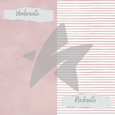 Creative-Depot Designpapier - Basic - Blush - Streifen + Uni - Doppelseitig bedruckt