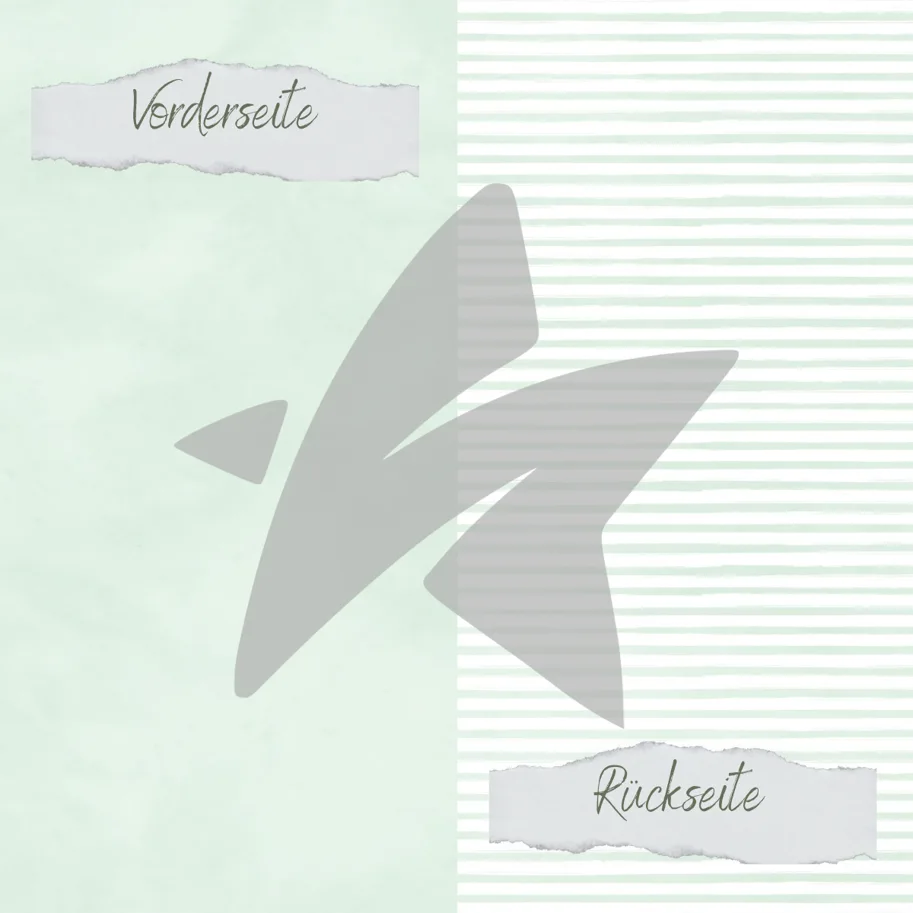Creative-Depot Designpapier - Basic - Baby Gelb - Streifen + Uni - Doppelseitig bedruckt