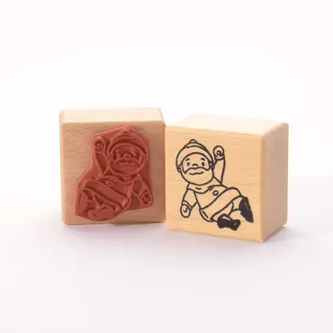 Heindesign Motivstempel Titel: Santa Claus hangelt