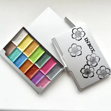 INBOX Mini- Aquarell Glanzfarbkasten 14er Collection l
