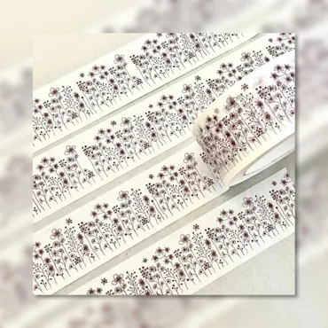 INBOX Klebeband Blumenmeer aubergine 5cm/50m