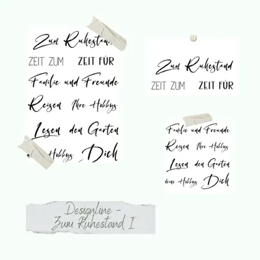Creative-Depot Stempelset - Designline - Zum Ruhestand I