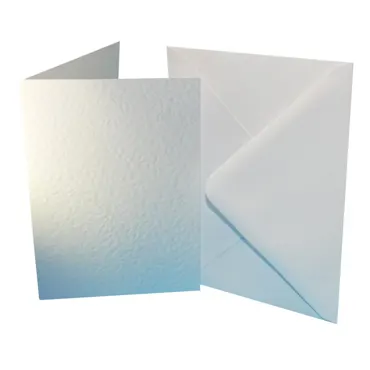 Craft UK Premium Collection Cards & Envelopes A6 White Hammered